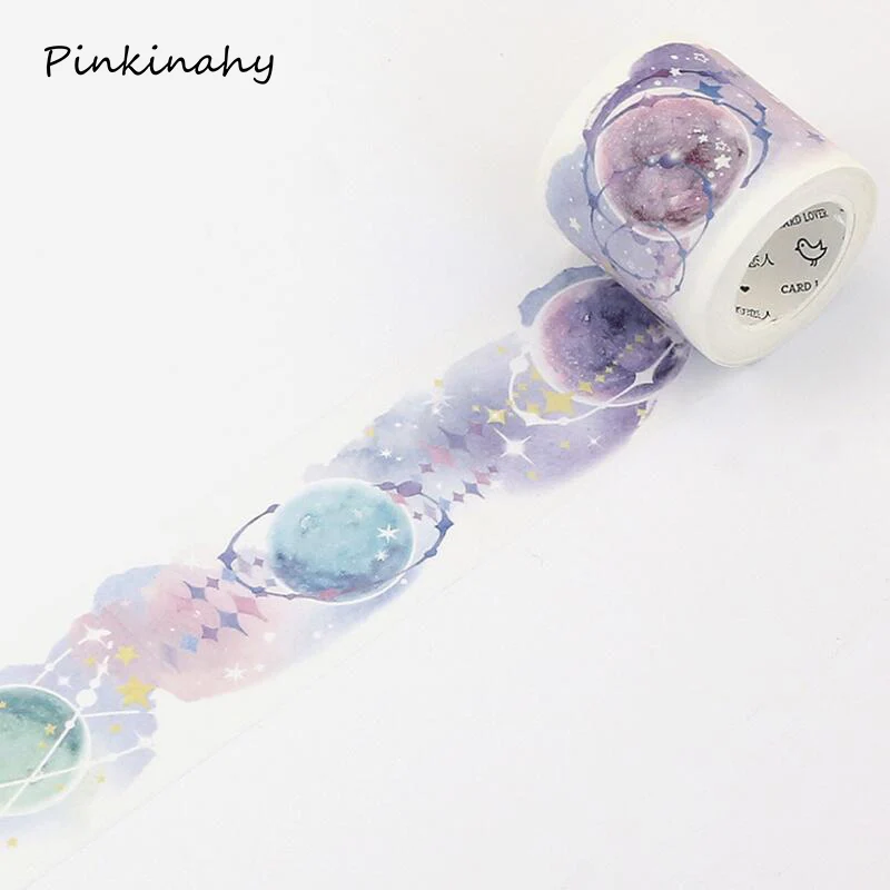 Клейкая лента Planet Washi астронавт галактика Вселенная специальные маскирующие