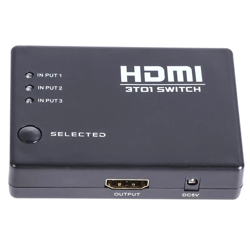 Effelon 3-Порты и разъёмы HDMI коммутатор 3x1 Auto Switcher высокое Скорость переключатель с