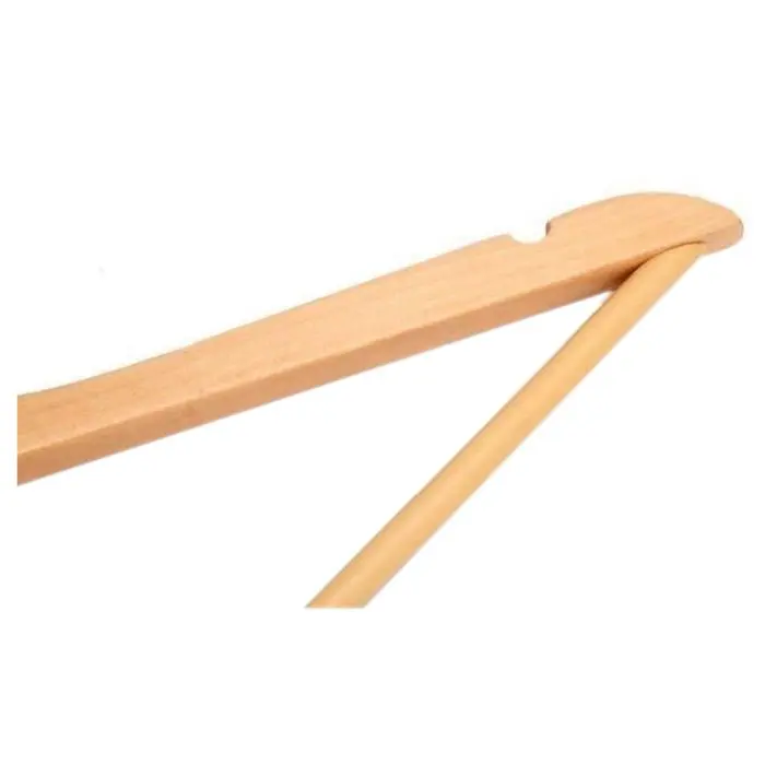 

10 pcs Solid and Rotating Metal Hook Wooden Hangers with Notches Non-slip Metal Hook for Clothes