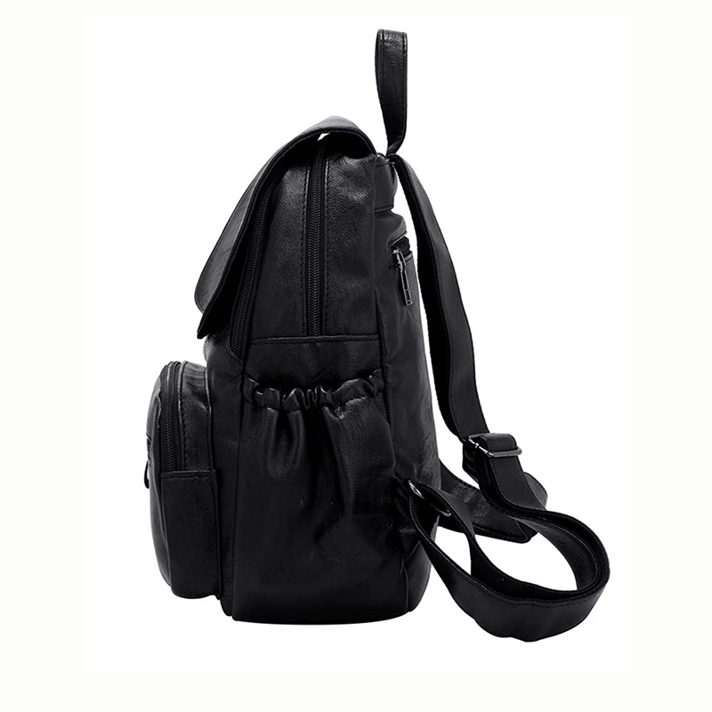 Trend new Women bag Solid Color PU Leather backpacks fashion casual youth student | Багаж и сумки