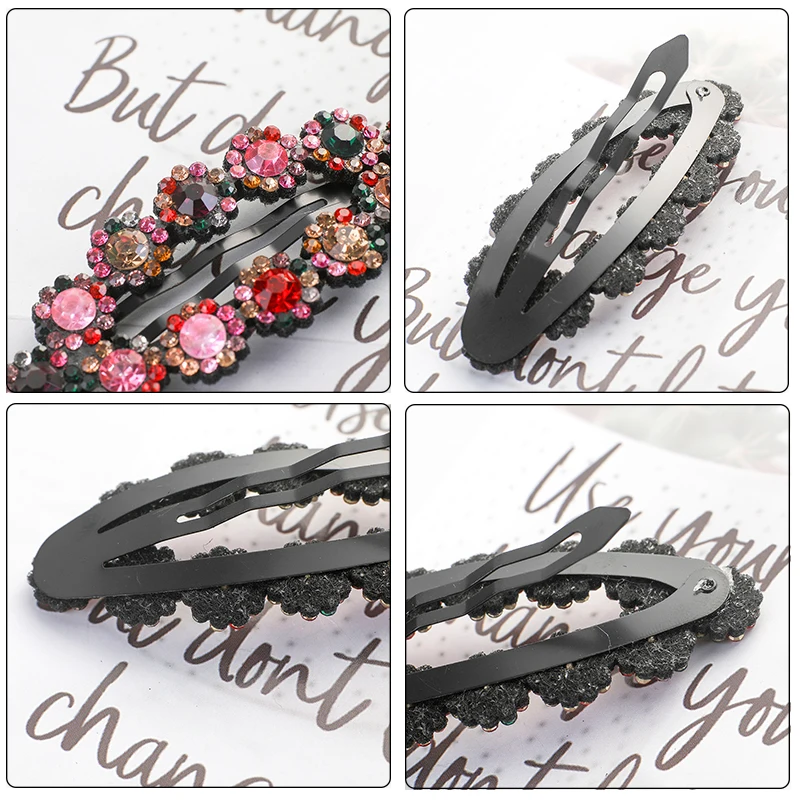 

AWAYTR Crystal Rhinestone Flower Hair Claw Hairpins Fashion Barrette Ornaments Hair Clips Hairgrip for Girl For Hair Accessories