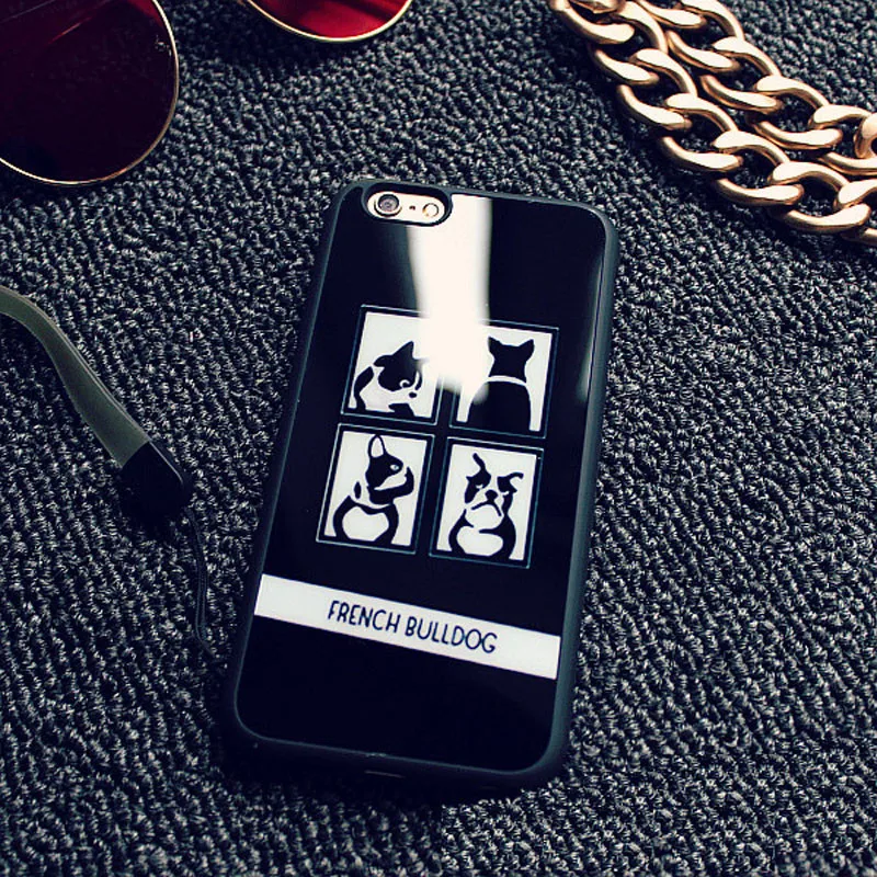 Hot Selling Retail Cool Cute French Bulldog Coque Silicon TPU Soft Back Cover Case For apple iphone 5/5s/5se 6/6s 7 8plus 5.5inc |