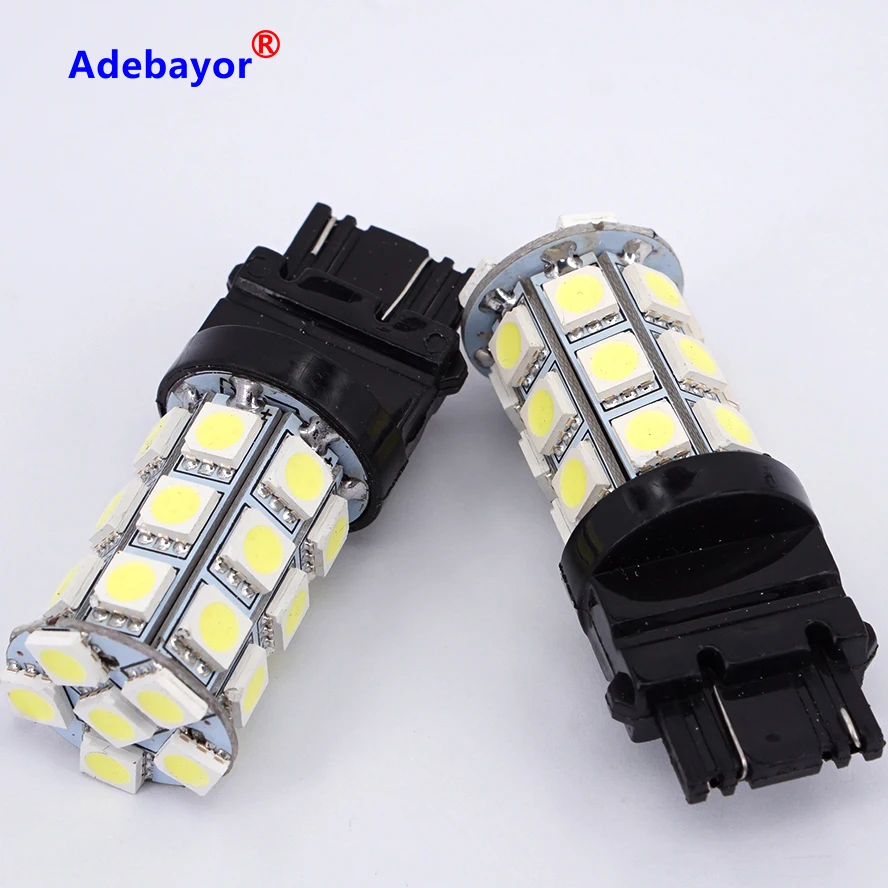 Бесплатная доставка 100 шт. T25 3157 P27/7 Вт Автомобильный свет 5050 SMD 27LED автомобильный