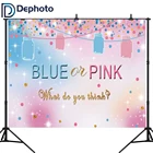DePhoto голубой или розовый Пол Reveal backdrop Baby Shower вечерние банки Мейсон конфеты десерт украшения стола фото фон