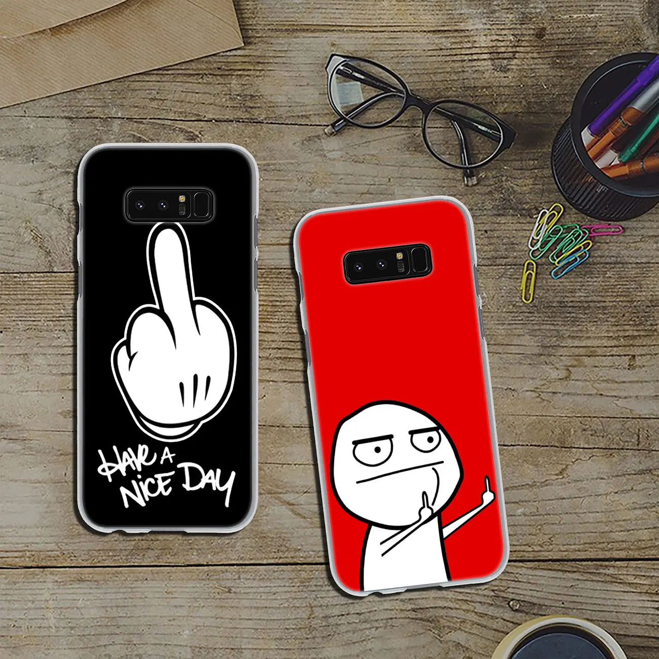 meme face Middle Finger Funny Cartoon Lovers Case for Samsung Galaxy Note 10 9 8 A9 A8 A7 A6 Plus 2018 A5 A3 2015 2016 2017 A2 | Мобильные