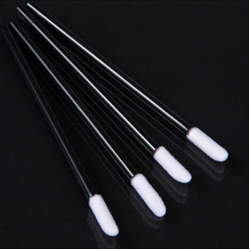50 pcs/Set Disposable Lip Stick Portable Gloss Wands Applicator Lipstick Brushes Makeup Cosmetic Tools Wholesale Black White | Красота и
