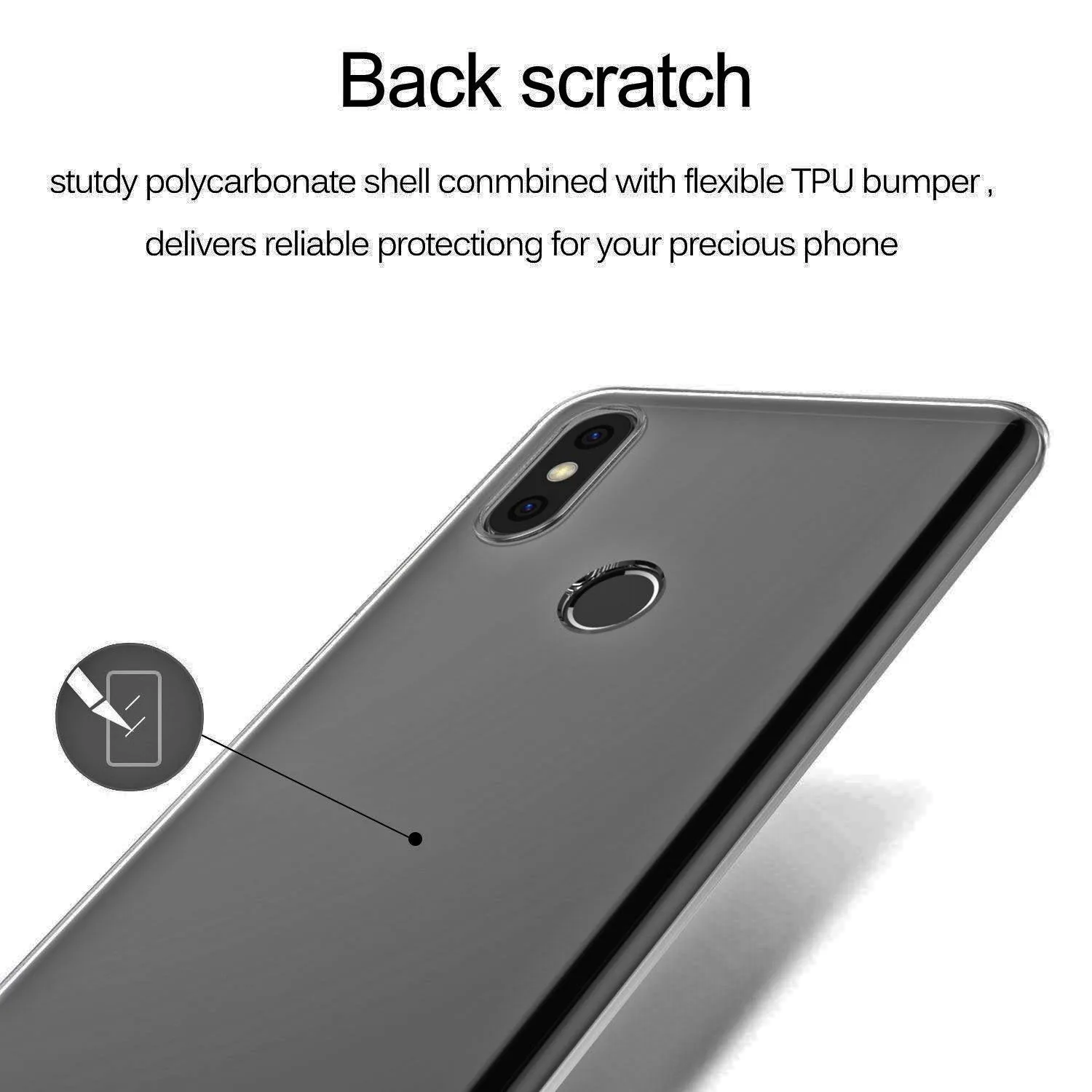 Для Xiaomi Mi A2 Lite /Redmi 6 Pro Чехол тонкий прозрачный чехол гелевый ТПУ силиконовый