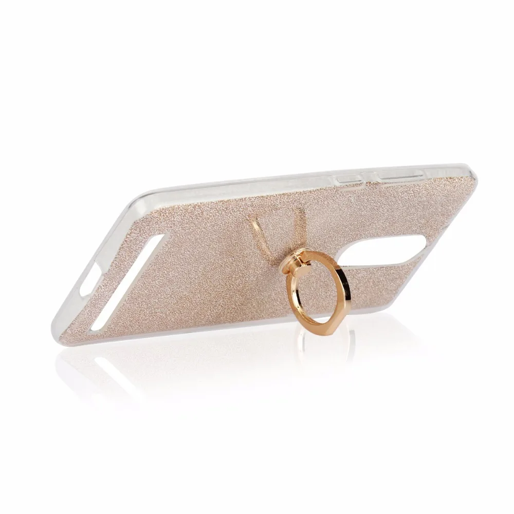 Для Lenove K5 Примечание Bling Блестящая обувь с металлическим украшением кольцо Стенд