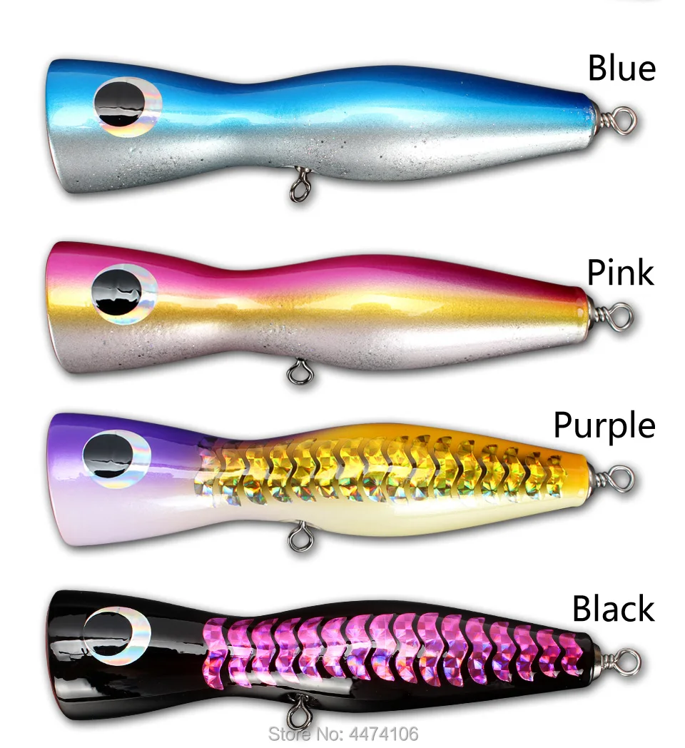 Leaddeers 120 г Topwater деревянный Поппер GT поверхность выскакивающая приманка Deep Sea Chugger приманки для рыбалки на лодке для открытого океана рыболовный троллинг