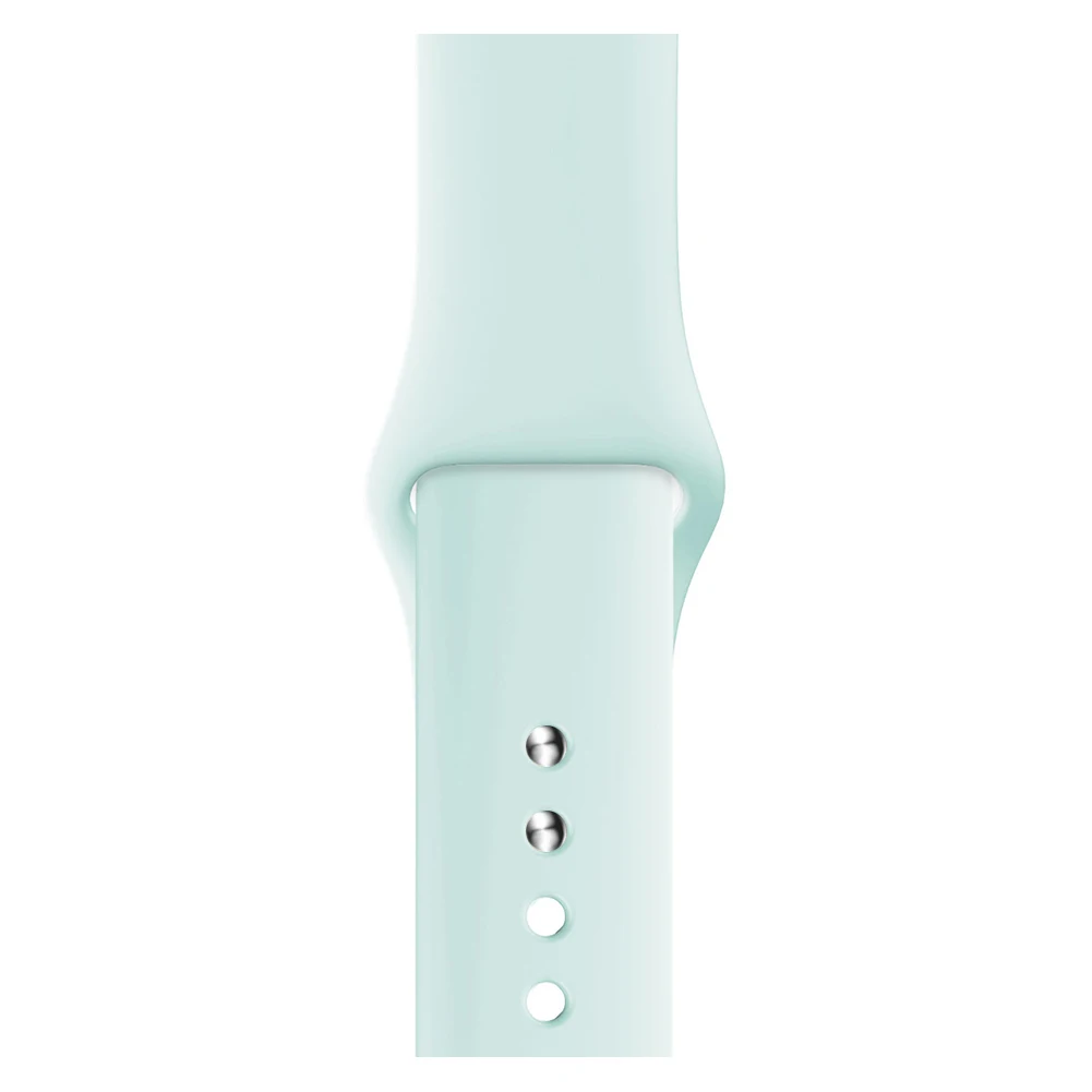 Gemstone green Красочные спортивный силиконовый ремешок для наручных часов Apple Watch, ремешок 42 мм, длина-44 мм, 40 мм, 38 мм, mmforiwatch серии 4/3/2 запястье браслет ремешок для часов ремень - Цвет: Gemstone green