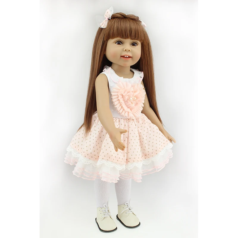 

Симпатичная игрушечная кукла Nicery 18 дюймов. 45 см реалистичные Reborn Baby милая кукла-девочка полный высокой винил Рождество игрушка в подарок дл...