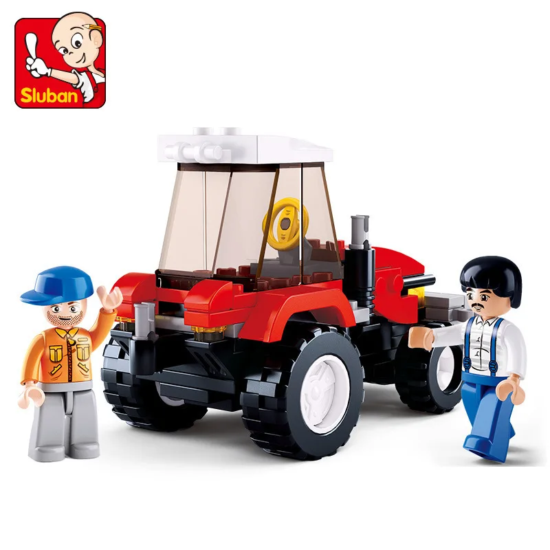 Ban 0556 Farmer Tractor Children Early Education Originality Alpinia Oxyphylla Cover Spelling Assemble Building Block Vehicle | Игрушки и