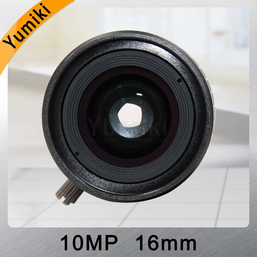 Объектив камеры видеонаблюдения Yumiki HD 10MP 16 мм F1.4 диафрагма Крепление C для или
