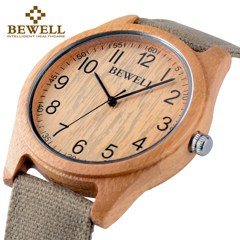 

BEWELL Famous Brand Wood Watch Analog Digital Bamboo Clock Men Women Watch Male Watches Luxury Relogio Masculino Feminino 124B