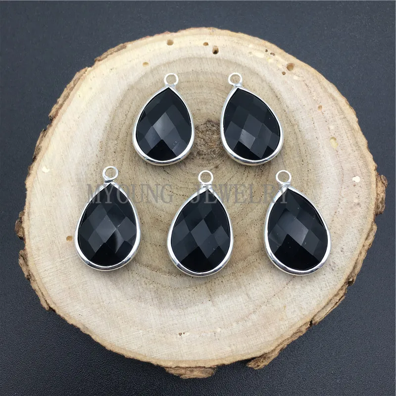 MY0636 маленькая многоцветная стеклянная подвеска в форме каплевидной формы с