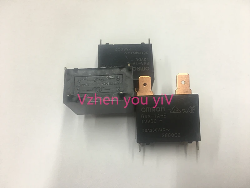 

5PCS/Lot G4A-1A-E-12VDC G4A-1A-E 12V 20A 250VAC Power Relay
