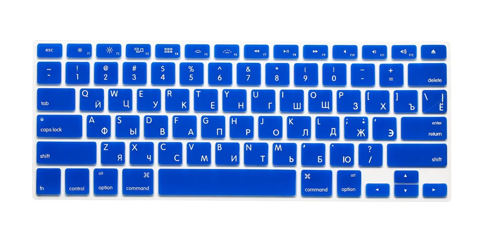 Чехол для клавиатуры с русскими буквами Macbook Air Pro Retina 13 15 17 дюймов чехлы ноутбуков
