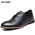 Мужские классические туфли COSIDRAM из натуральной кожи, деловые свадебные туфли, оксфорды, официальная обувь для мужчин, весна 2018