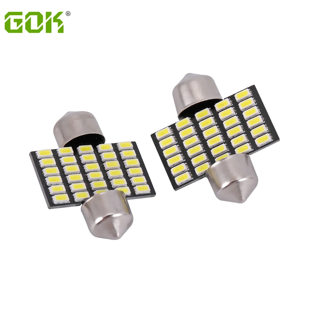 

2pcs/lot 10pcs/lot Festoon led 29MM 31MM 30SMD 3014 Car c5w LED Bulbs Interior Dome Festoon Lights White 6430 6428 12V White