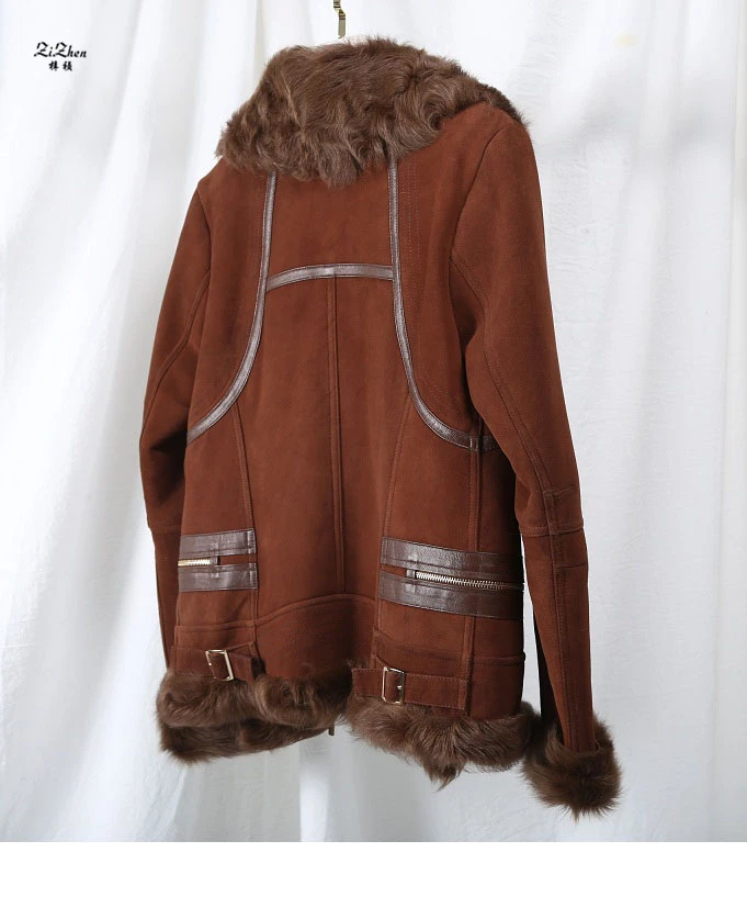 ZiZhen Genuine Leather Natural Wool Liner Shorts Jacket New Fashion Winter Woman Woolen Real Fur Coat 181108-2