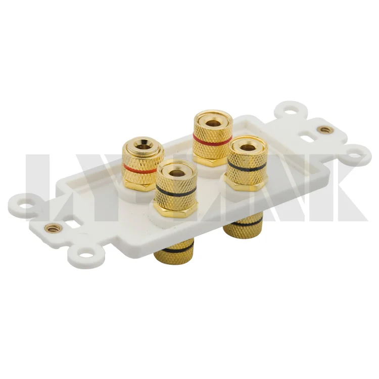 4 порта динамик банан звуковая коробка настенная пластина Поддержка бесплатный