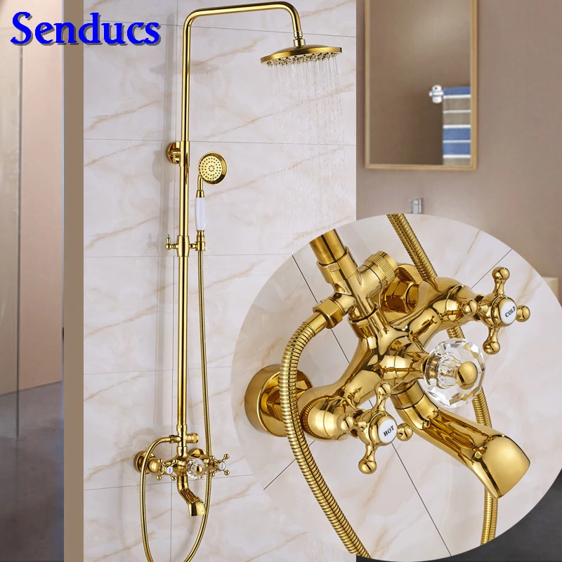 Смеситель для душа Senducs из латуни с двойной ручкой|Душевая система| |