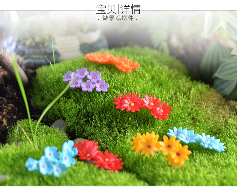 Новые 1 шт красивый красочный цветочный DIY Смола Сказочный Сад ремесло украшения