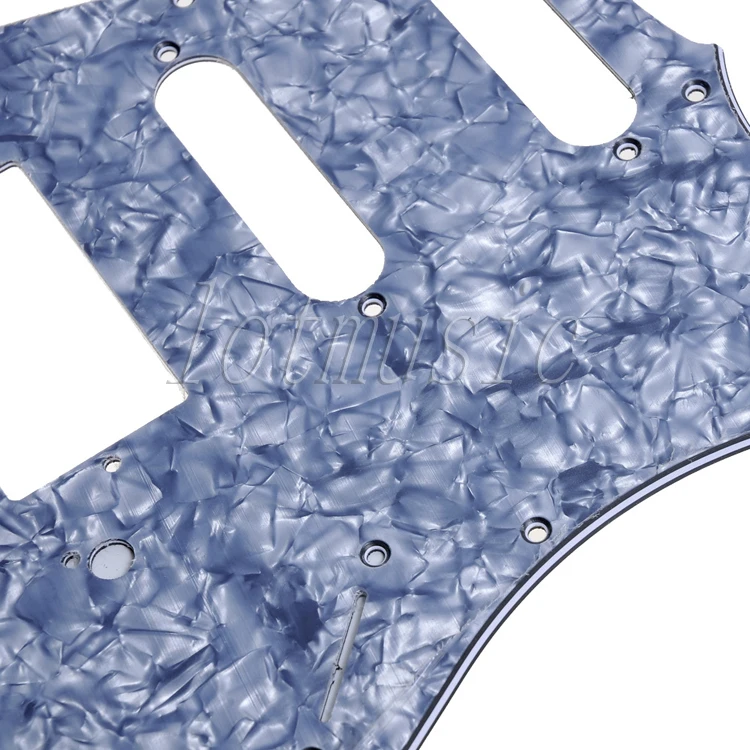 4 шт. серый жемчуг Гитара Pickguard SSH 3-слойный 11 Отверстие для электрической замены |