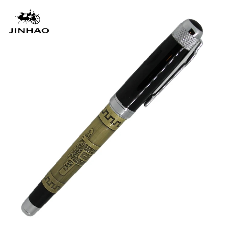 

Jinhao 189 Chinese Culture "YI YAN JIU DING" 0.7mm Roller Ball Pen Luxury Metal Gift Pen Ballpoint Pen for Office Free Shipping