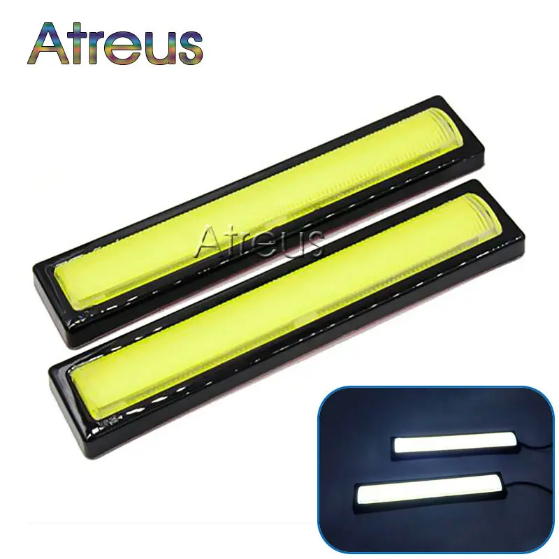 

Atreus Новинка 1 Пара Автомобильные светодиодсветодиодный дневные ходовые огни 12 В водонепроницаемые белые дневные ходовые светодиодные прот...