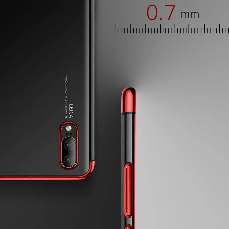 For Huawei P20 Lite Case Transparent Plating TPU Soft Cover for P10 P9 P30 Plus Mate 9 10 Pro 20X RS |