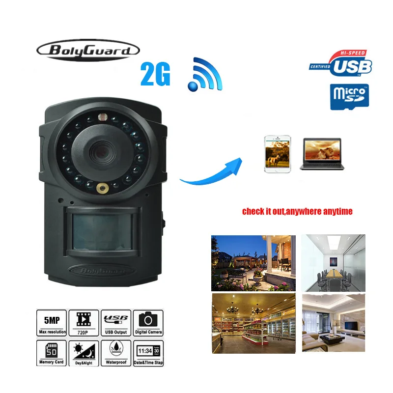 Bolyguard охотничьи ловушки для фотоаппаратов MMS GSM GPRS 720P охотничья Ловушка с ночным