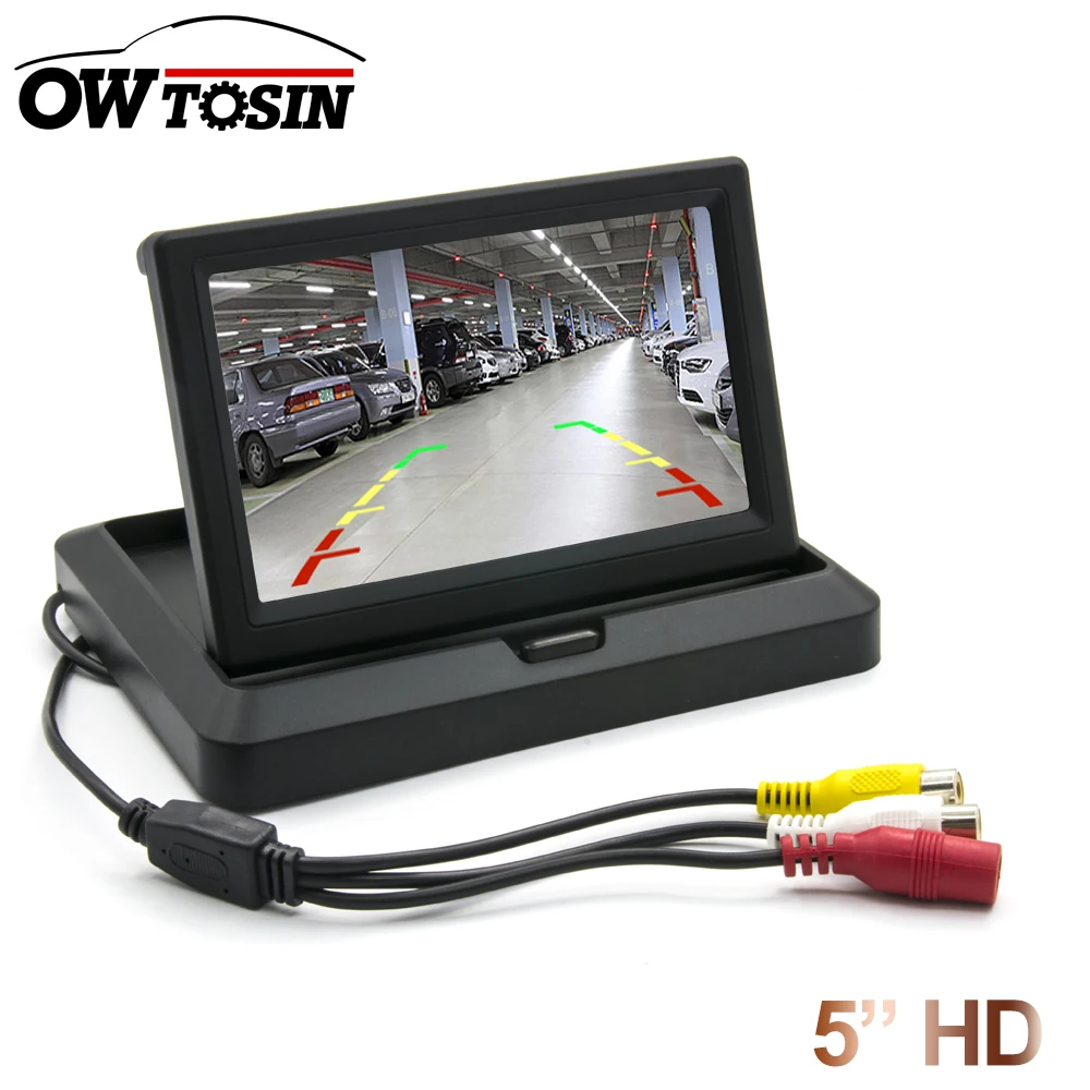 Owtosin Высокое разрешение HD 5 дюймов складной монитор заднего вида 800*480