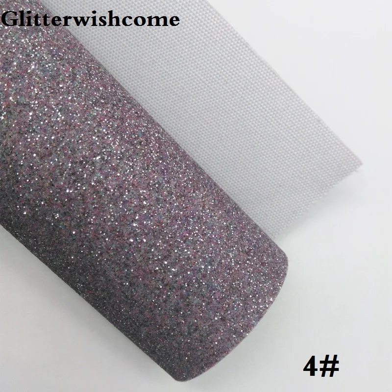 4 Glitterwishcome 21X29 см A4 Размеры синтетическая кожа, мелкие блестки кожаная сумочка в комплекте подкладочная ткань винил для банты, GM052A - Цвет: 4