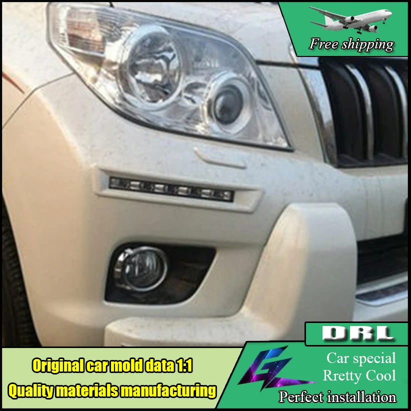 Car styling LED Daytime Running Fog Light DRL For Toyota LAND CRUISER Prado 2700 4000 FJ150 LC150 2010 2011 2012 2013 | Автомобили и