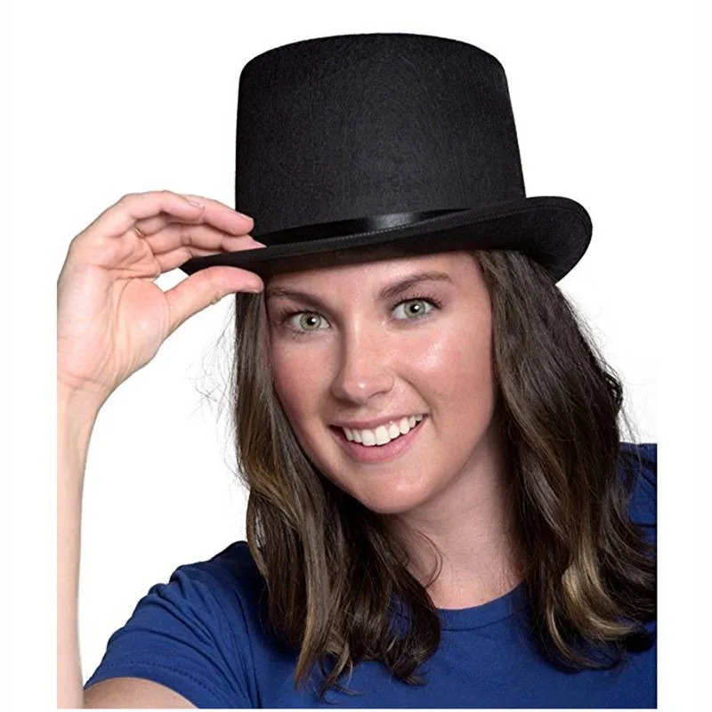 Takerlama стимпанк Mad Hatter топ шляпа Викторианский Винтаж традиционный шерсть фетровые шляпа-цилиндр фокусник трюк котелок шляпа унисекс