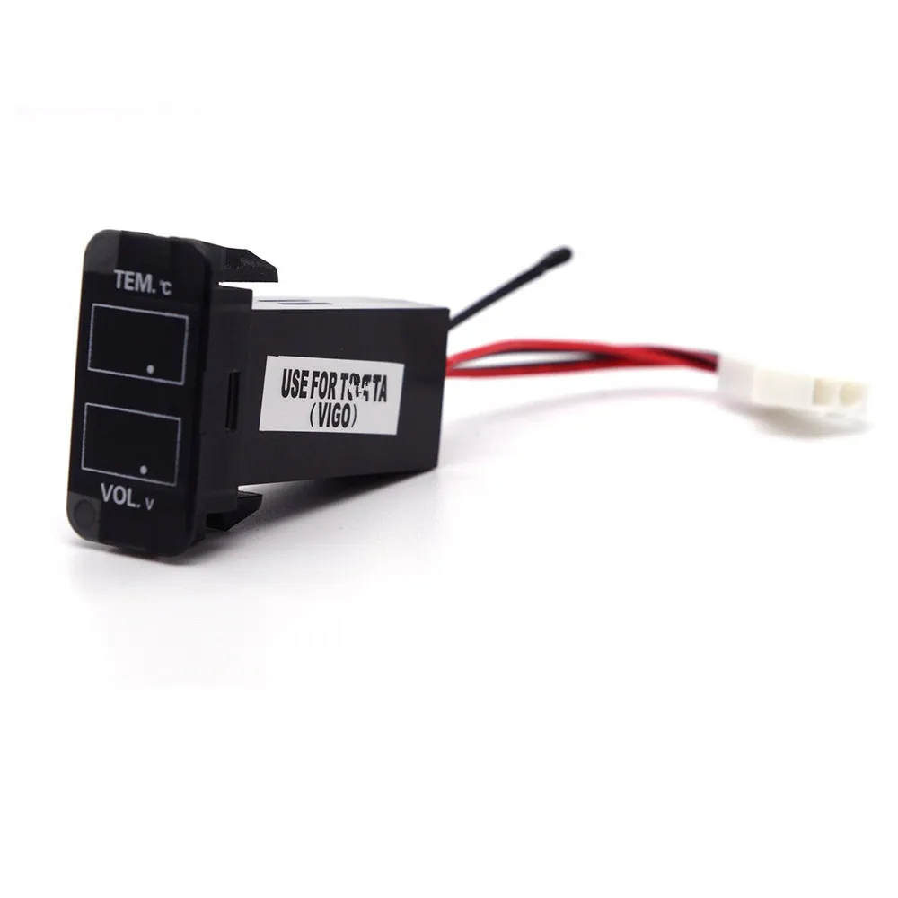Старые формы 2 в 1 цифровой вольтметр температуры шаблон для Toyota 40 x 20 мм |