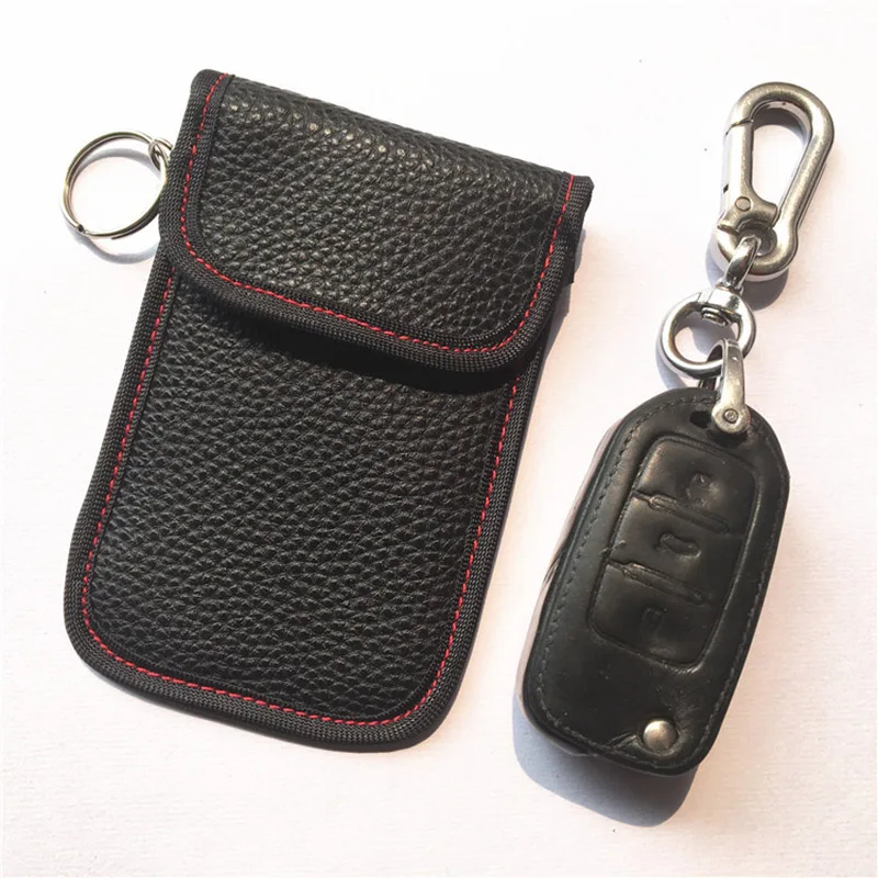 Сумка для ID карты Faraday брелок блокирующее кольцо двойной квадратный ключ набор RFID