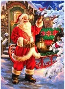 Santas Christmas Tree Diamond Embroidery DIY Needlework Full Diamond Painting Cross Stitch 5D Rhinestones Mosaic New Year - Цвет: 17