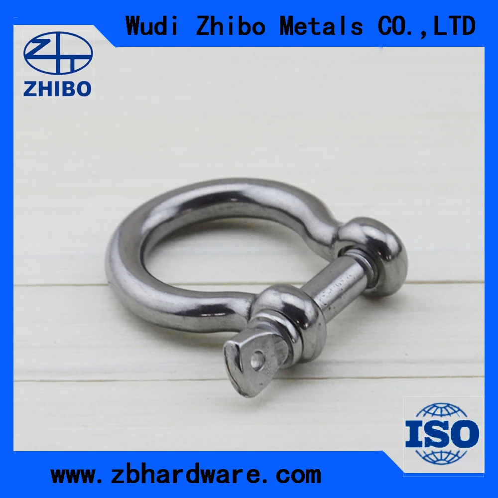 10pcs/pack Marine Grade Polished M5 Stainless Steel Bow Shackle Buckles For outdoor camping shackles | Обустройство дома