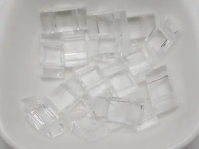 100 прозрачные акриловые квадратные 2 отверстия бусины 18X9 мм