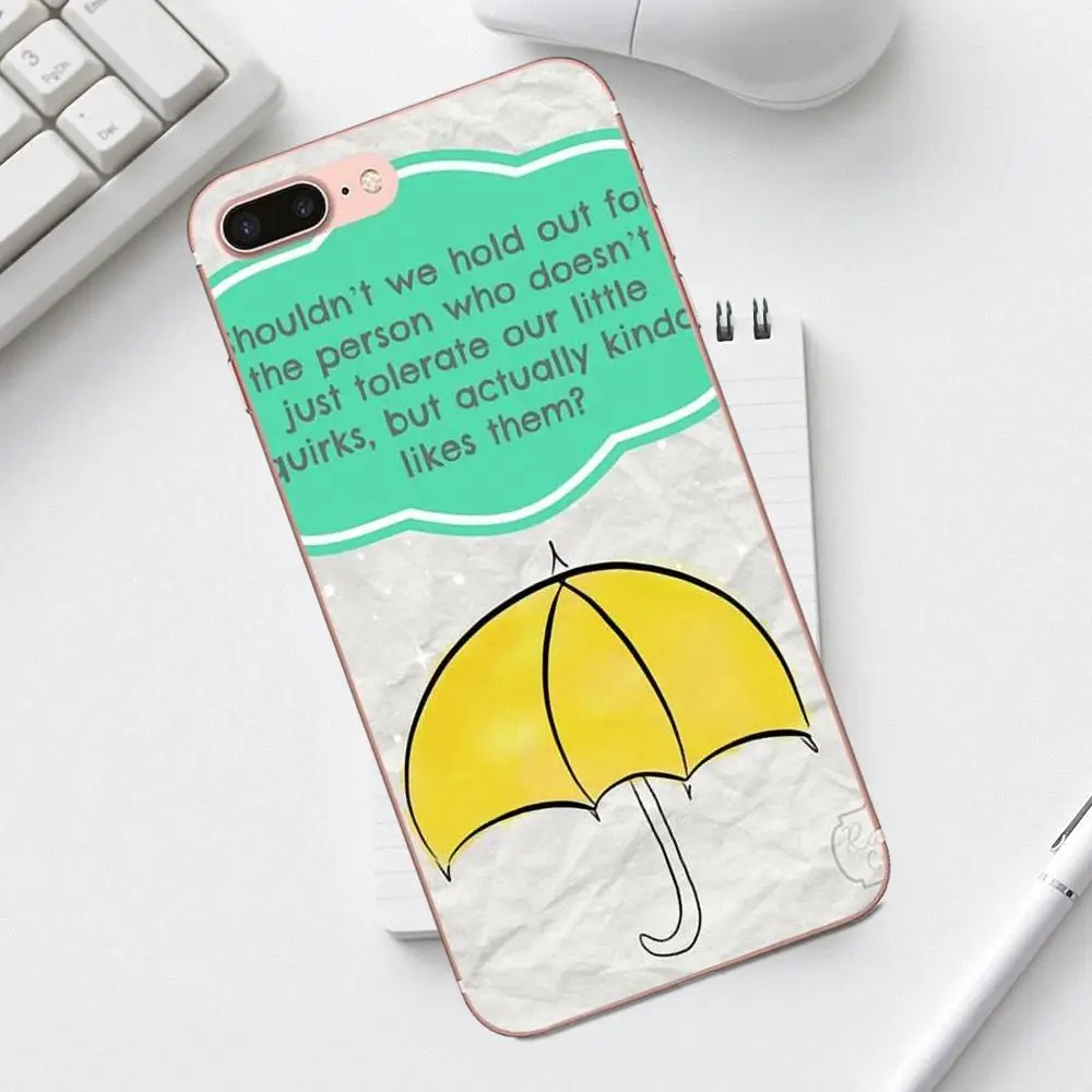 Qdowpz 2018 как я встретил вашу маму желтый зонт для Galaxy Alpha Core Prime Note 4 5 8 S3 S4 S5 S6 S7 S8 S9 mini