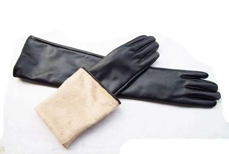 2016 зимние женские модные длинные перчатки теплые с мехом | Аксессуары для одежды