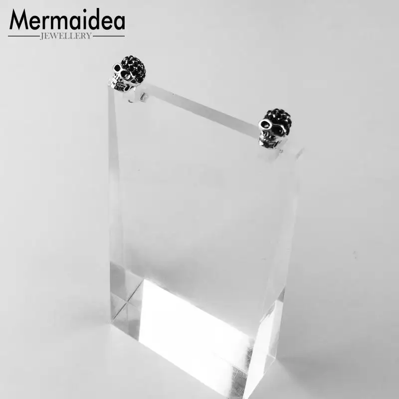 Серьги-гвоздики с черепами 2020 новые модные ювелирные изделия из кубического