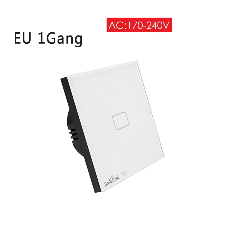 EU 1Gang Broadlink TC2 1 2 3 банда Умный дом WiFi светильник переключатель 170-240 В стеклянная панель беспроводной сенсорный переключатель дистанционное управление RM03 RM Pro - Цвет: EU 1Gang