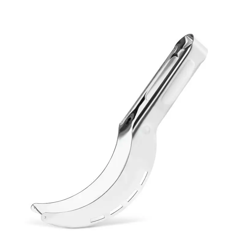 Silver 1 шт. нож для резки арбуза из нержавеющей стали, нож для очистки фруктов, нож для резки дыни-ломтик дыни прямо из кожуры, кухонные инструменты - Цвет: Silver