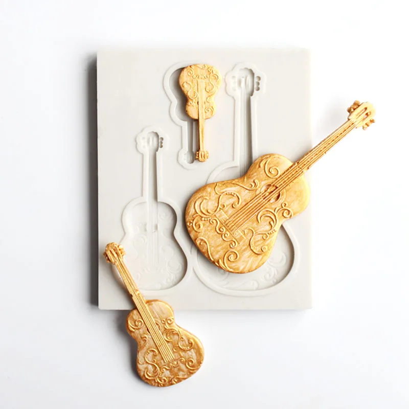 

Гитара силиконовая форма DIY помадка форма для шоколада форма для выпечки Кухонные аксессуары приборы для выпечки украшения аксессуары