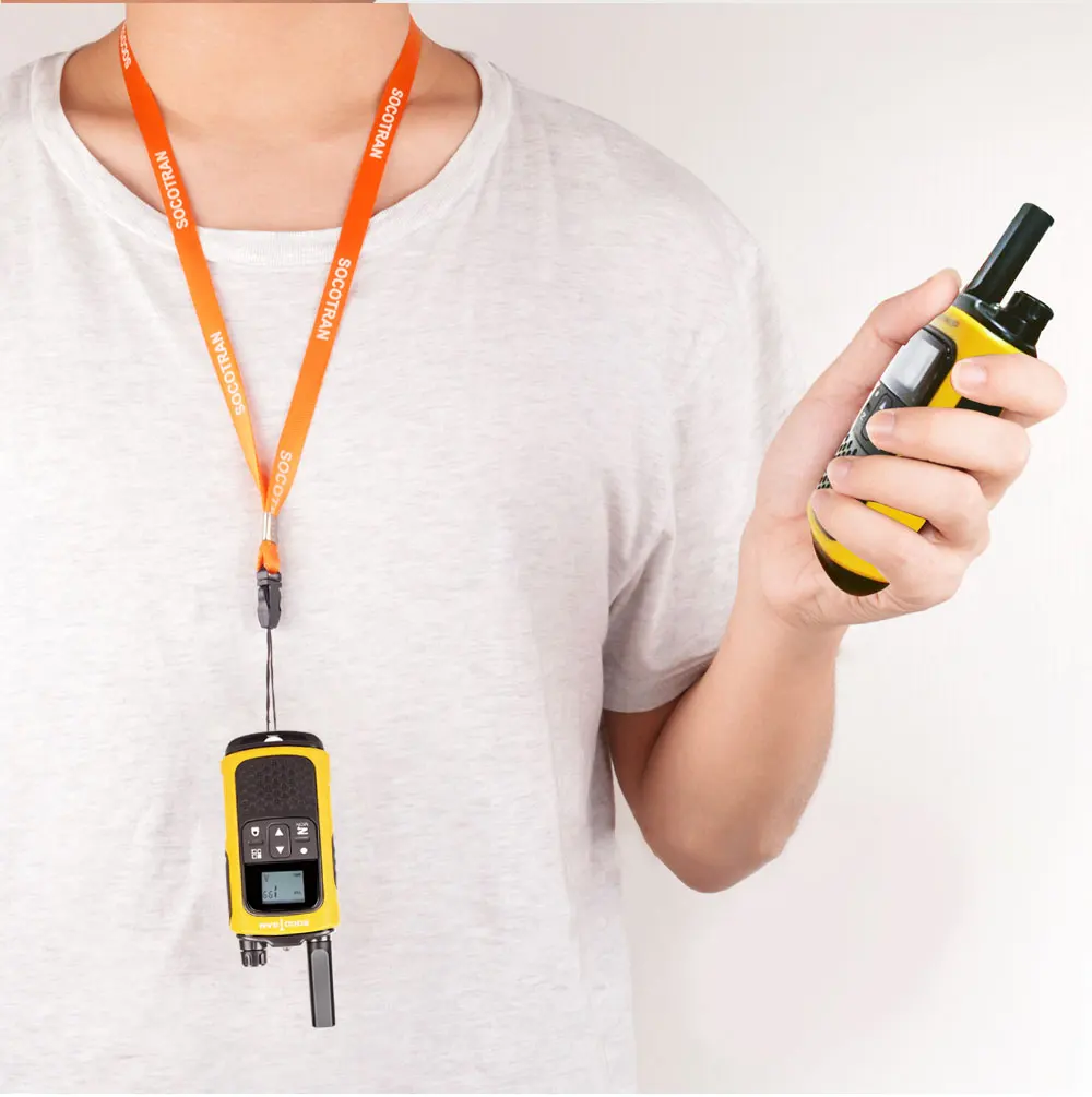 Лицензия FRS/GMRS Walkie Talkies двухстороннее радио с перезаряжаемой батареей 0,5 Вт 22CH VOX ЖК-экран Socotran T80