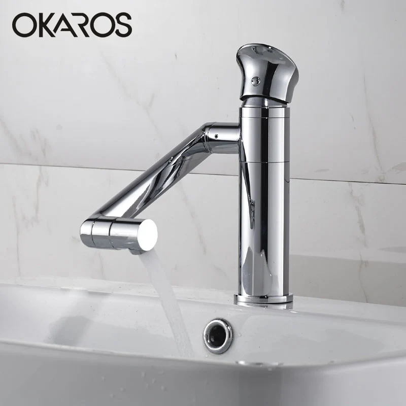 OKAROS смеситель для ванной комнаты Многофункциональный 360 градусов вращающийся