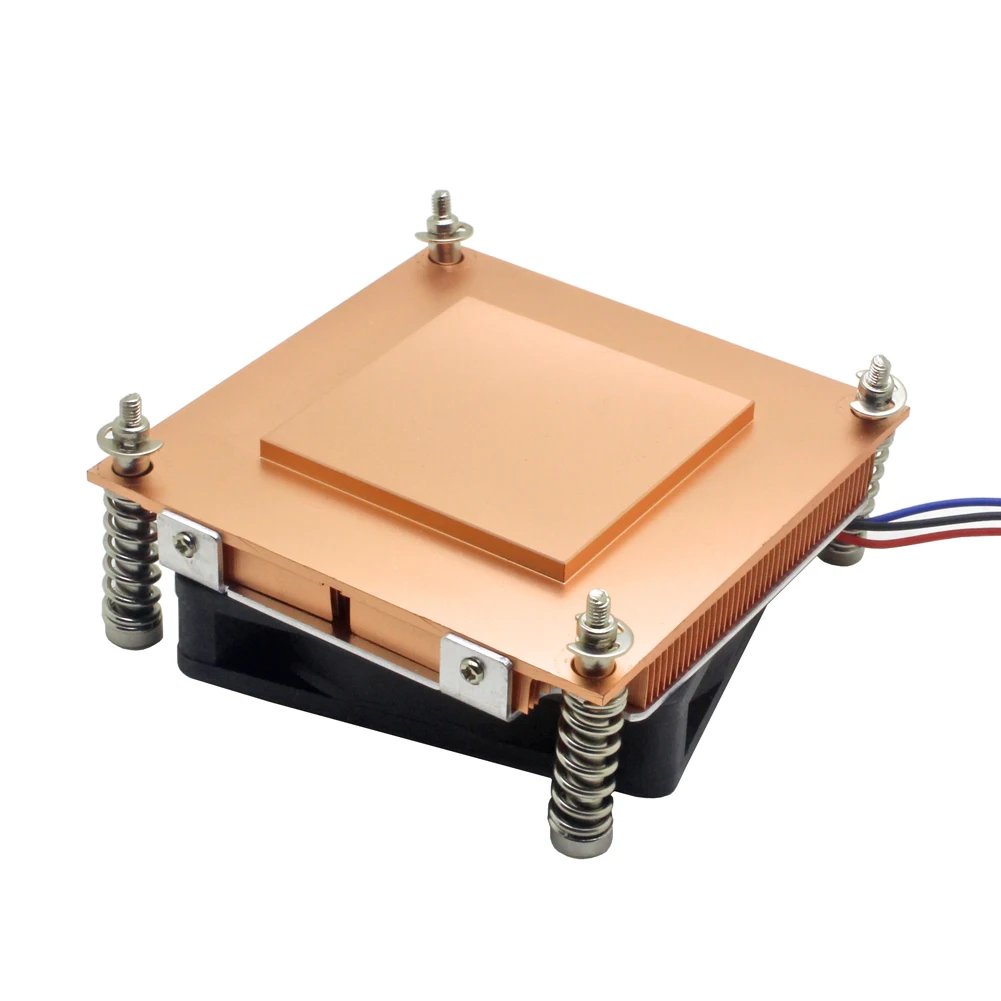 

1U server CPU cooler Copper skiving fin heatsink radiator for Intel Pentium LGA 775 Industrial computer Active cooling